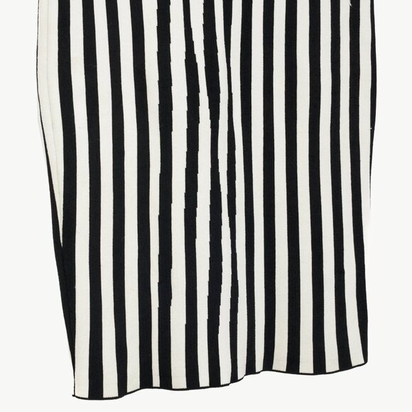 A.L.C. Jake White & Black Striped Knit Pencil Skirt - Picture 6 of 9